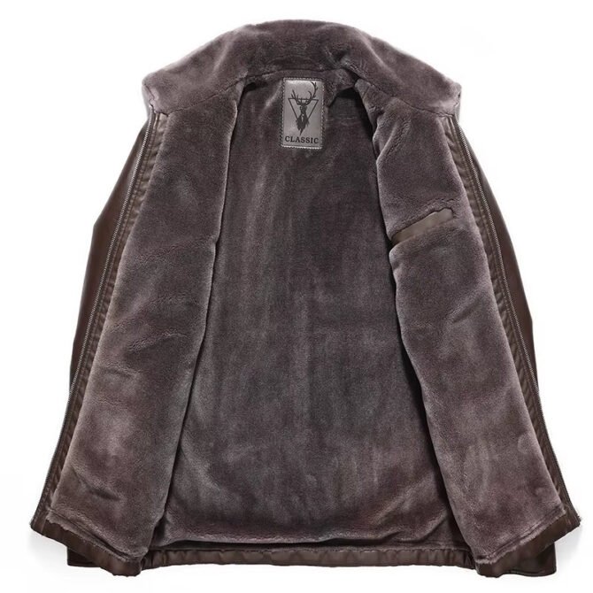 Leather Jacket Men Winter Fleece Warm Motorcycle Coats Mens Fashion New Biker PU Jackets Slim Overcoat Thick Fur Collar Jackets