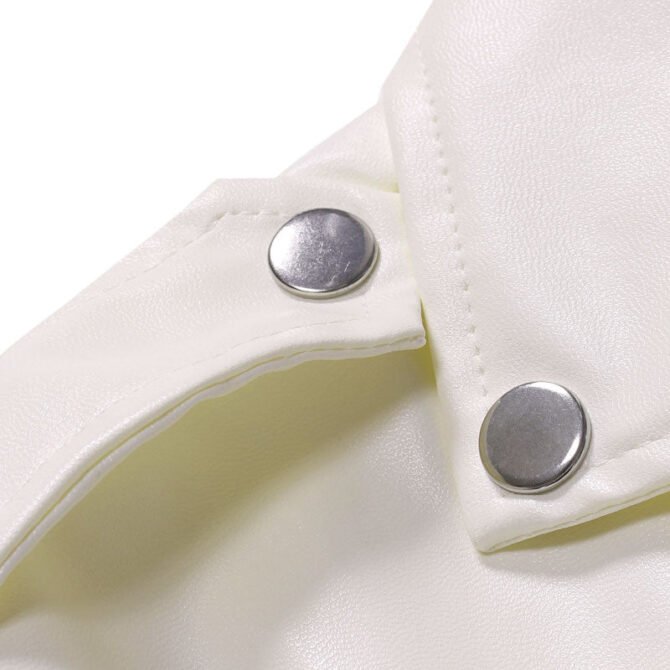 The best Slim Casual Leather Jacket With Lapel mens Diagonal Zipper
